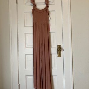 Wide leg jumpsuit, size small, dusty rose